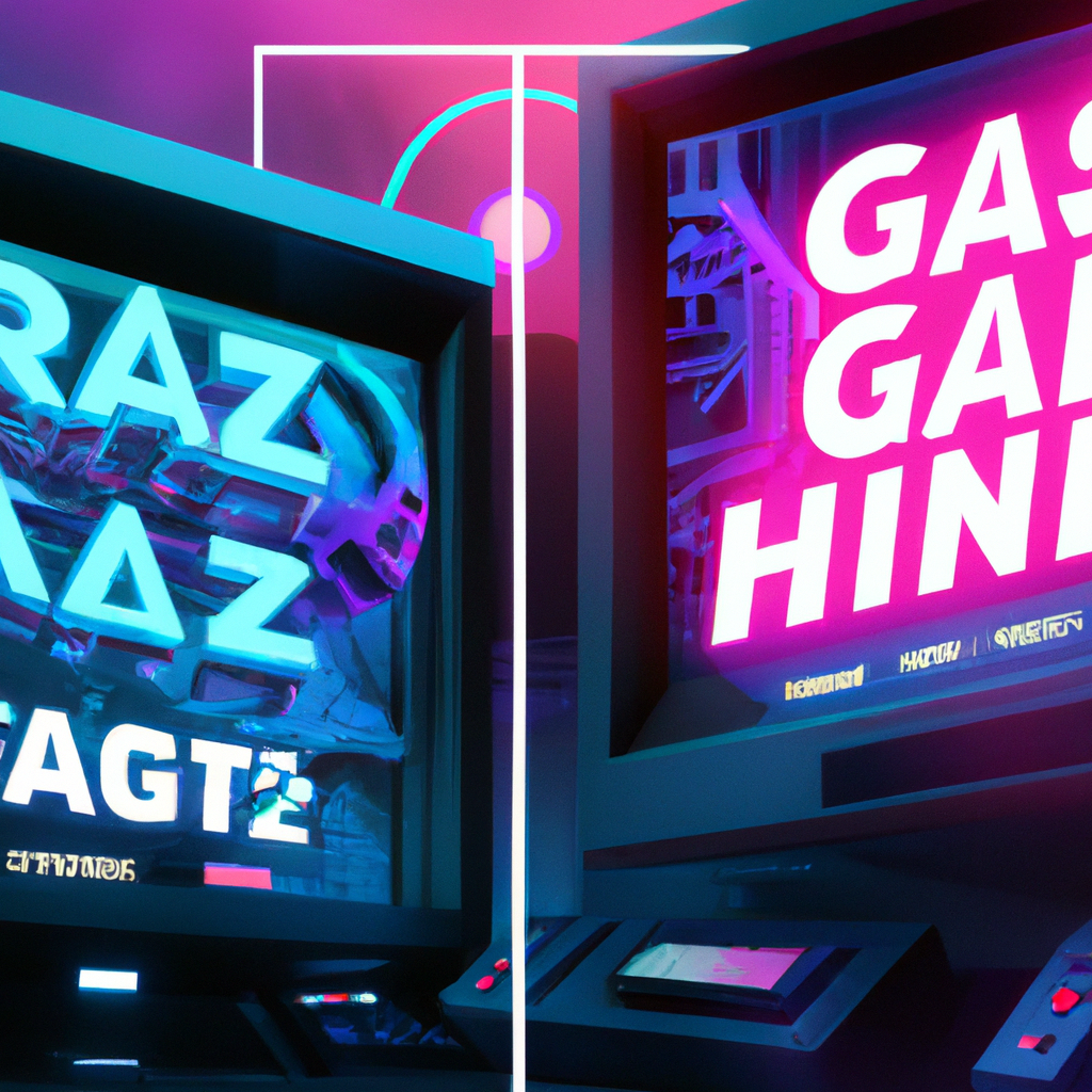 ArcadeGrid hero montage: neon arcade, controller, and cinematic screenshot